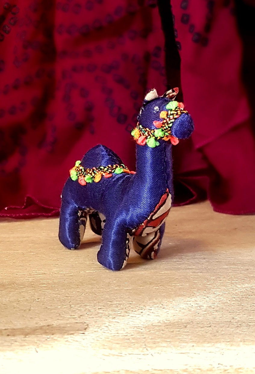 Blue Handmade Fabric Camel
